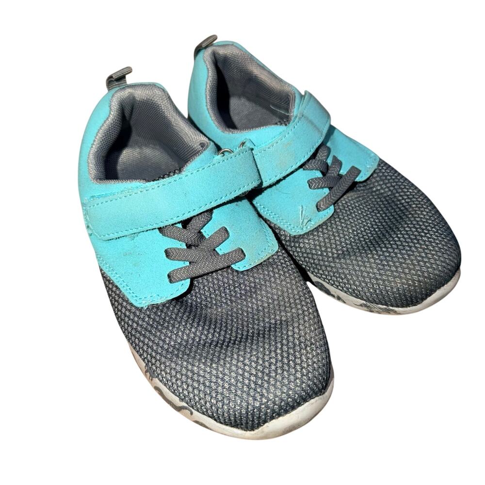 Fabkids Boys Sneakers Athletic Tennis Shoes Dinosaur Theme Green Gray Size 13